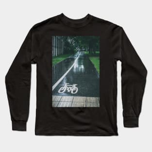 Rain on Cycle path Long Sleeve T-Shirt